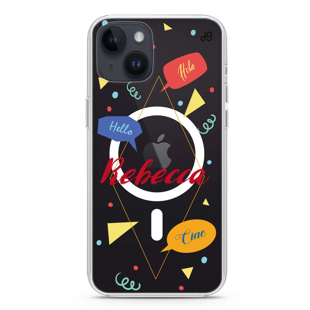 Communicate Fun iPhone 14 Plus Magsafe 兼容水晶透明保護殼
