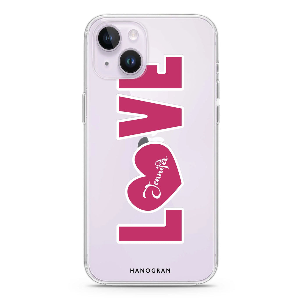 Unique Love iPhone 14 水晶透明保護殼