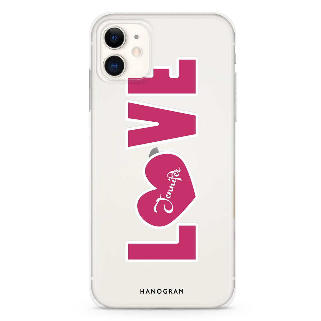 Unique Love iPhone 11 水晶透明保護殼