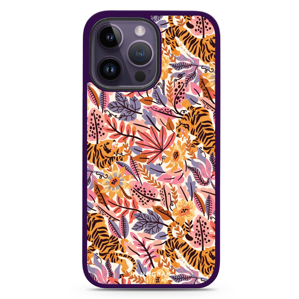 Tiger & Floral Magsafe 兼容防衝擊保護殼