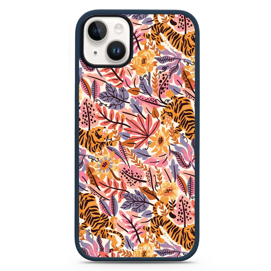 Tiger & Floral iPhone 14 Plus Magsafe 兼容防衝擊保護殼