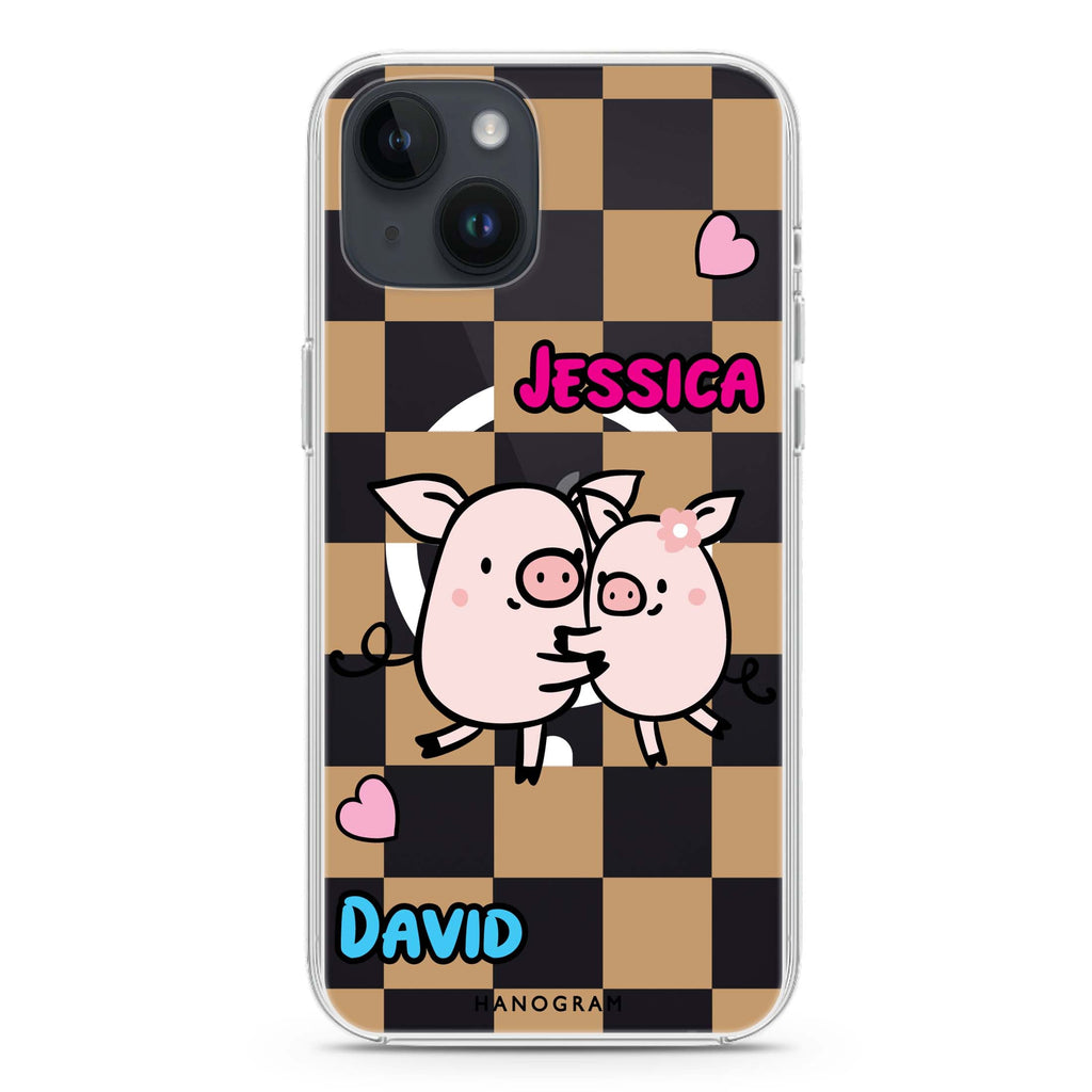 Love Pig iPhone 14 Plus Magsafe 兼容水晶透明保護殼