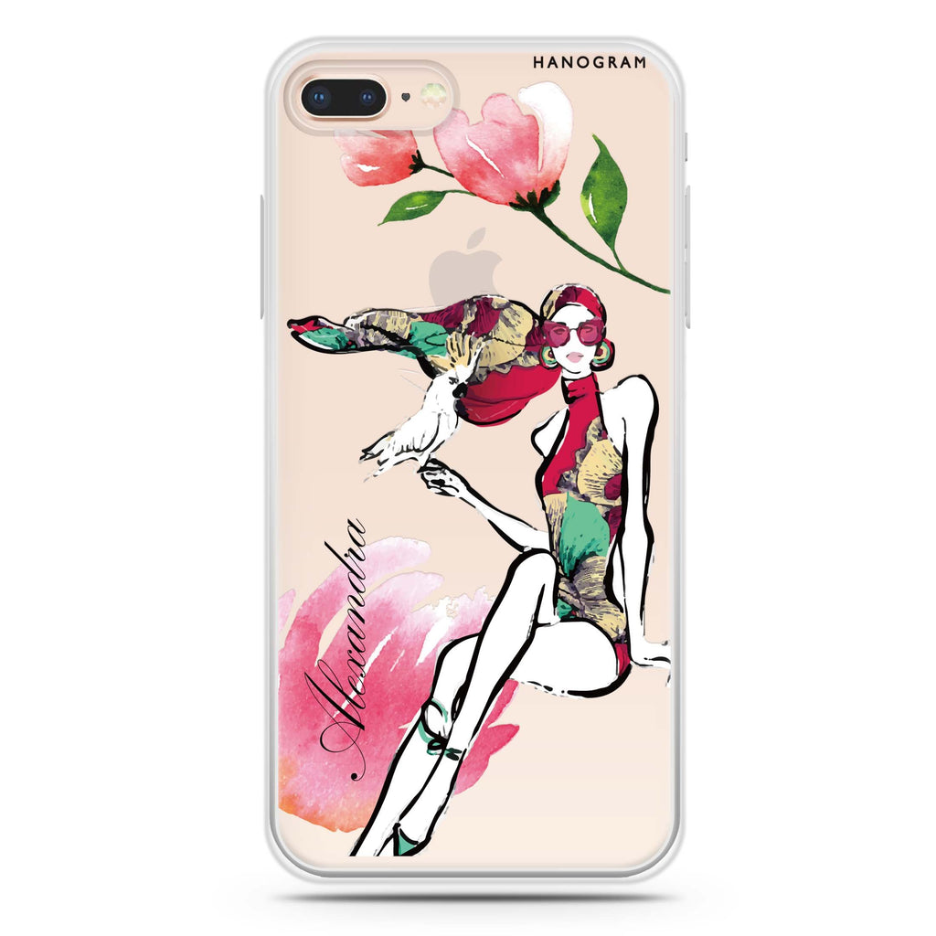 Flower Fashion VI iPhone 8 Plus 水晶透明保護殼
