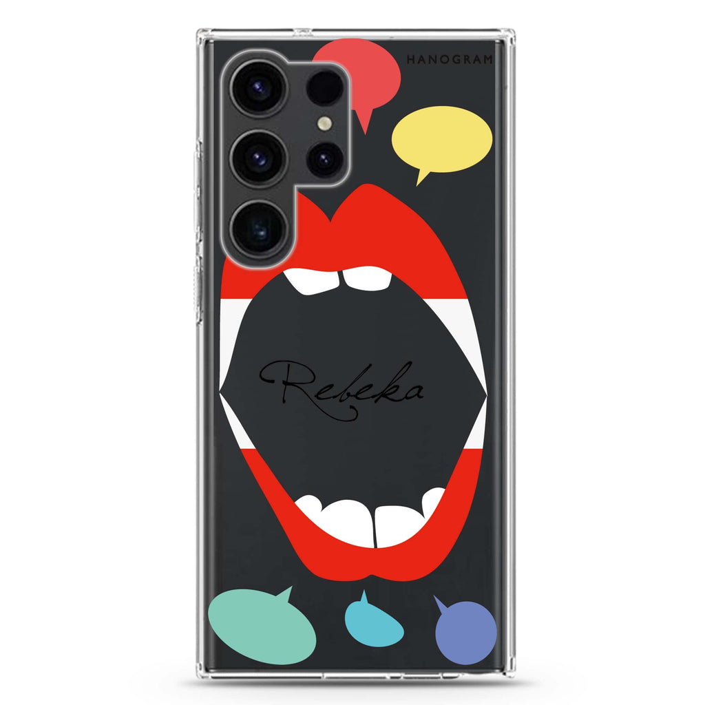 Speak up AT Samsung Galaxy Ultra 可加名字透明保護殼，適用 S26/S25/S24/S23 Ultra，圖1