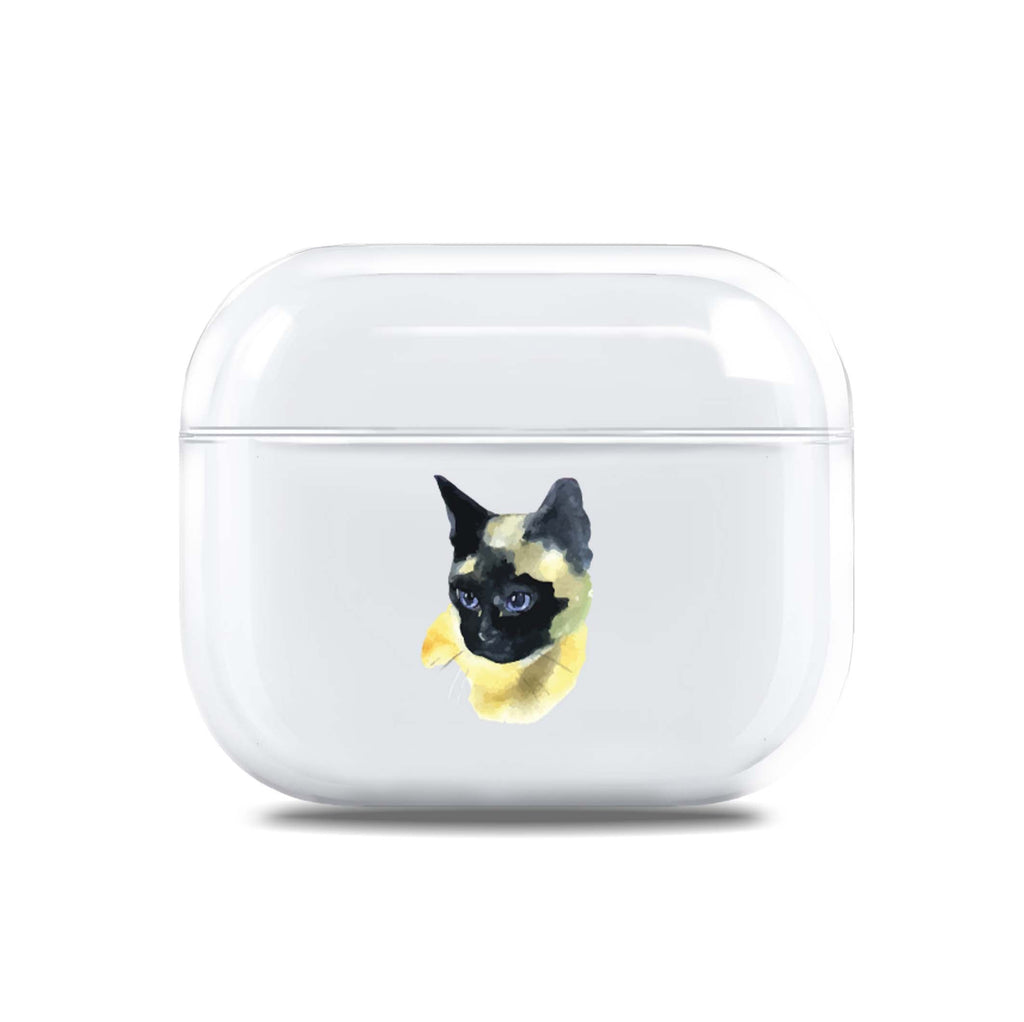 Watercolour Cat AirPods 透明保護殻