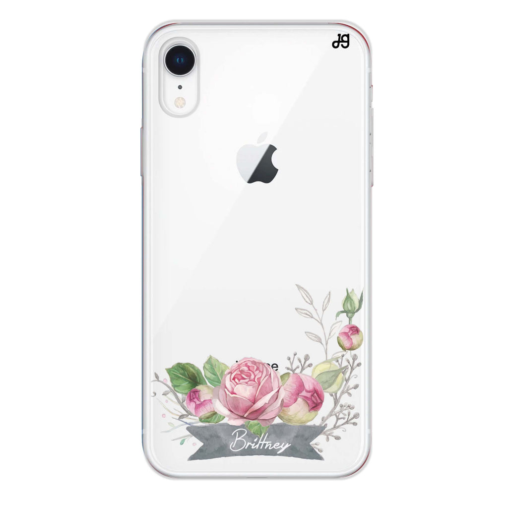 Ribbon & Floral iPhone XR 水晶透明保護殼