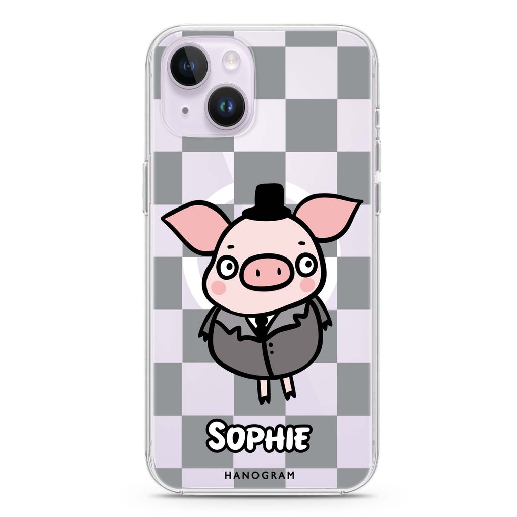Handsome Pig iPhone 14 Magsafe 兼容水晶透明保護殼