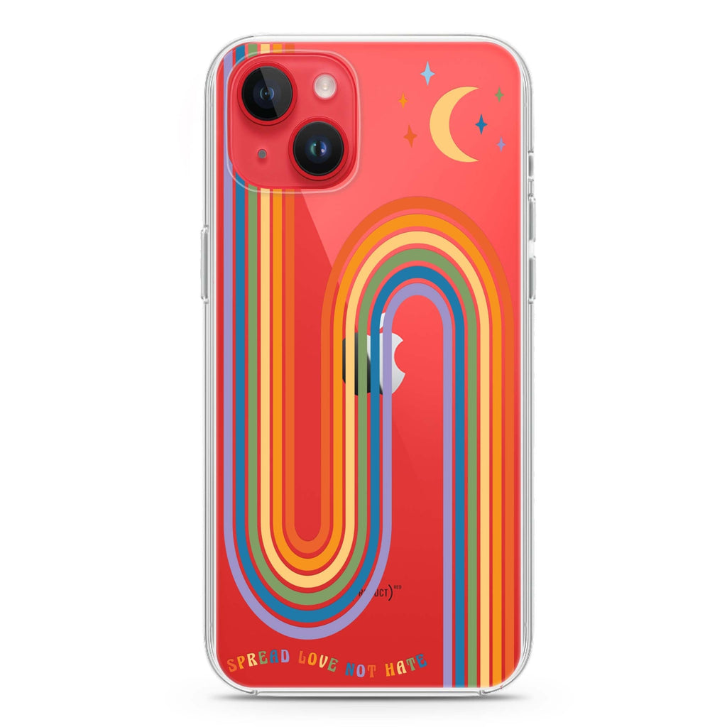 Spread Love with rainbow iPhone 14 plus 水晶透明保護殼