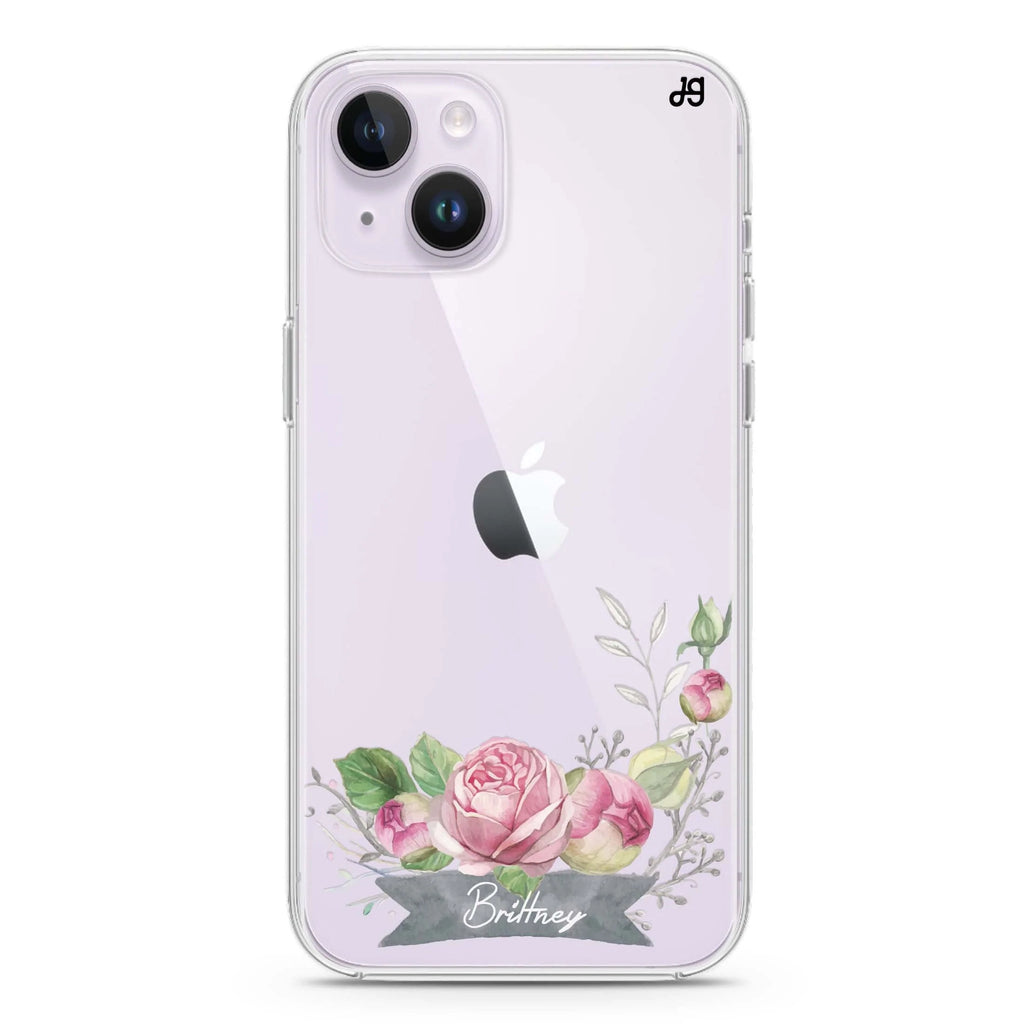 Ribbon & Floral iPhone 14 plus 水晶透明保護殼