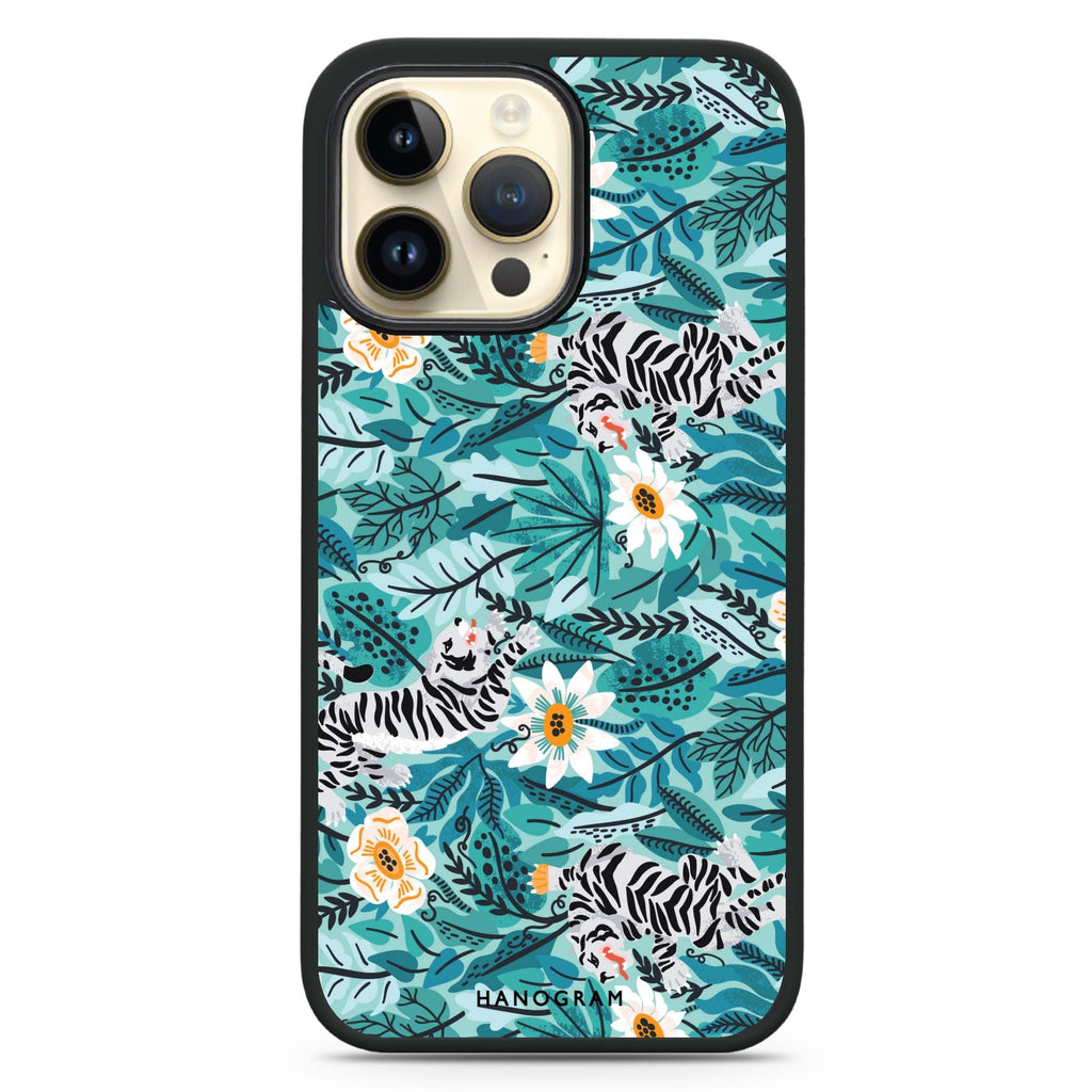 Tiger & Floral Magsafe 兼容防衝擊保護殼