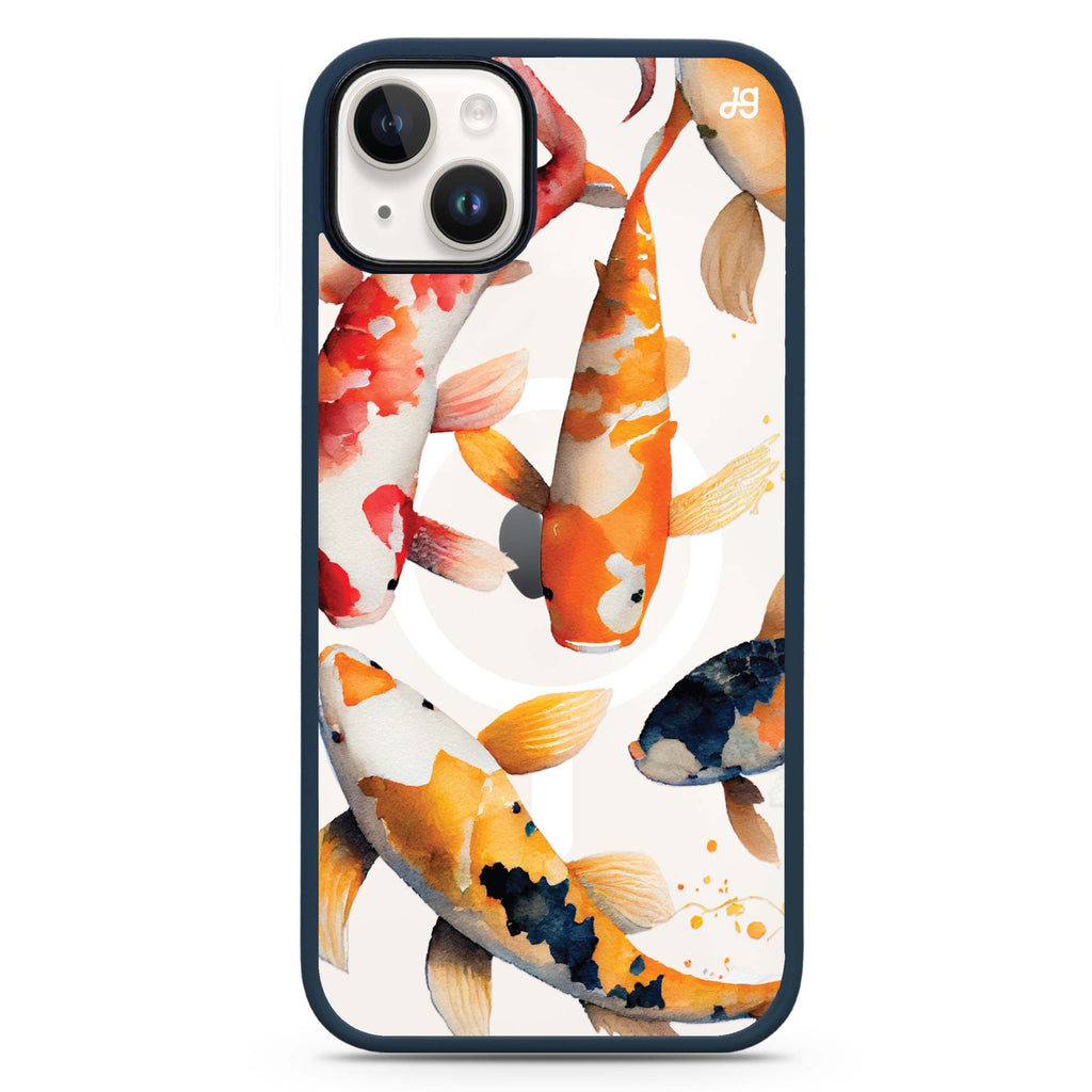 Koi fish iPhone 14 Plus Magsafe 兼容防衝擊保護殼