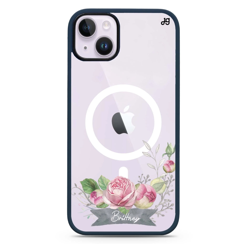 Ribbon & Floral iPhone 14 Plus Magsafe 兼容防衝擊保護殼