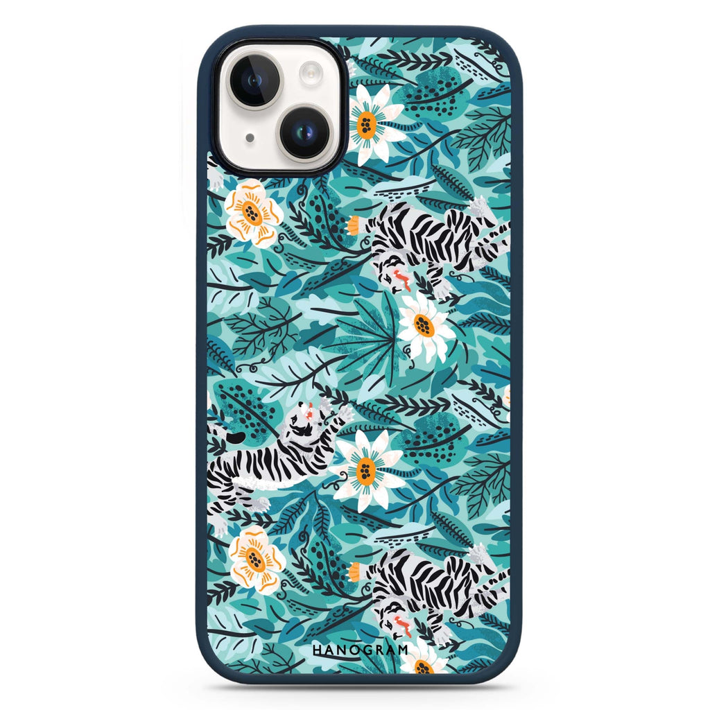 Tiger & Floral iPhone 14 Plus Magsafe 兼容防衝擊保護殼