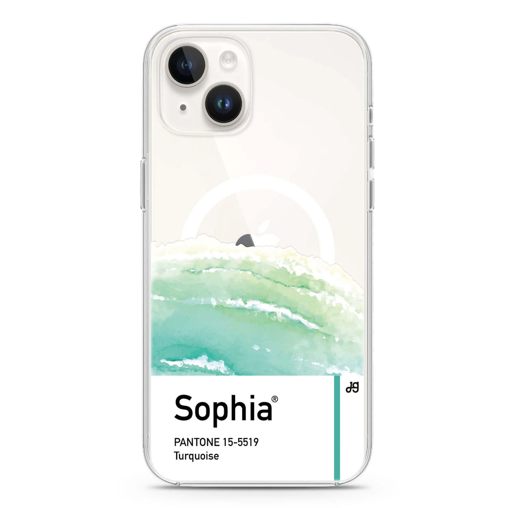 #15-5519 Turquoise I iPhone 14 Plus Magsafe 兼容水晶透明保護殼