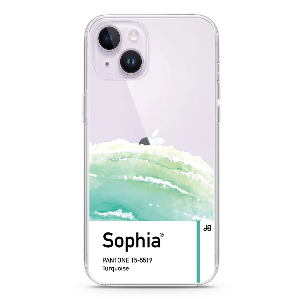 #15-5519 Turquoise I iPhone 14 水晶透明保護殼