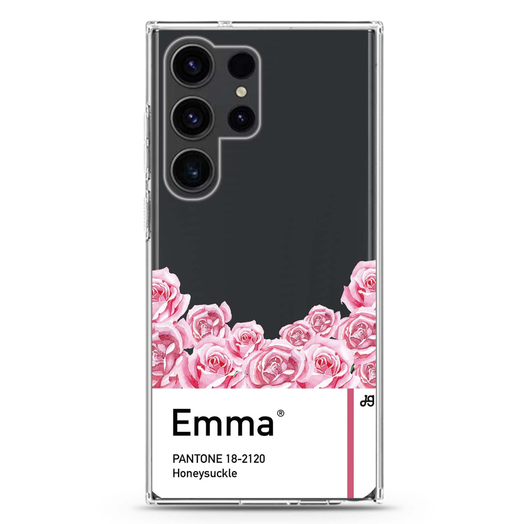 #18-2120 Honeysuckle I Samsung Galaxy Ultra 可加名字透明保護殼，適用 S26/S25/S24/S23 Ultra，圖1