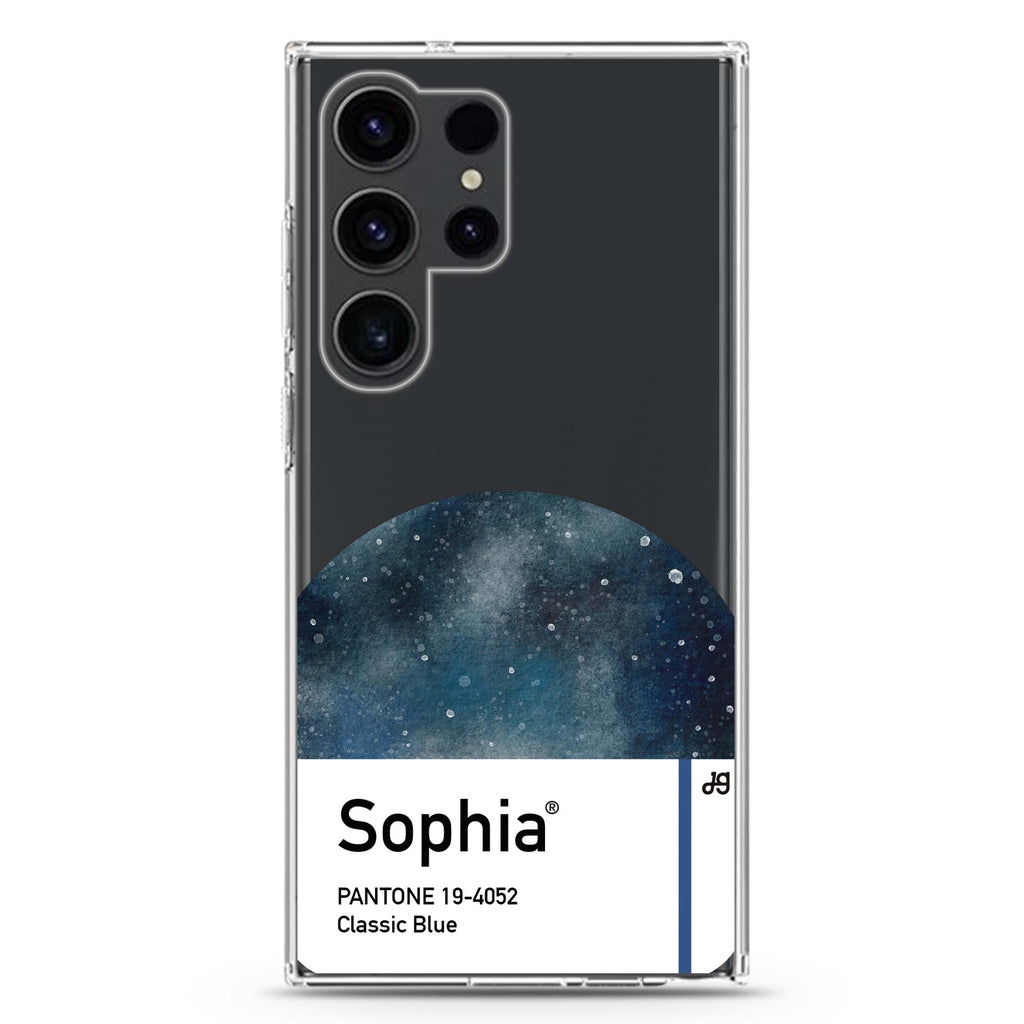 #19-4052 Classic Blue I Samsung Galaxy Ultra 可加名字透明保護殼，適用 S26/S25/S24/S23 Ultra，圖1