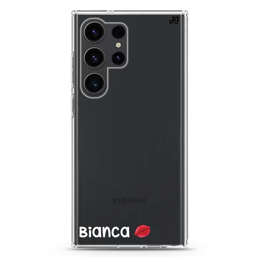 A Kiss Samsung Galaxy Ultra 可加名字透明保護殼，適用 S26/S25/S24/S23 Ultra，圖1