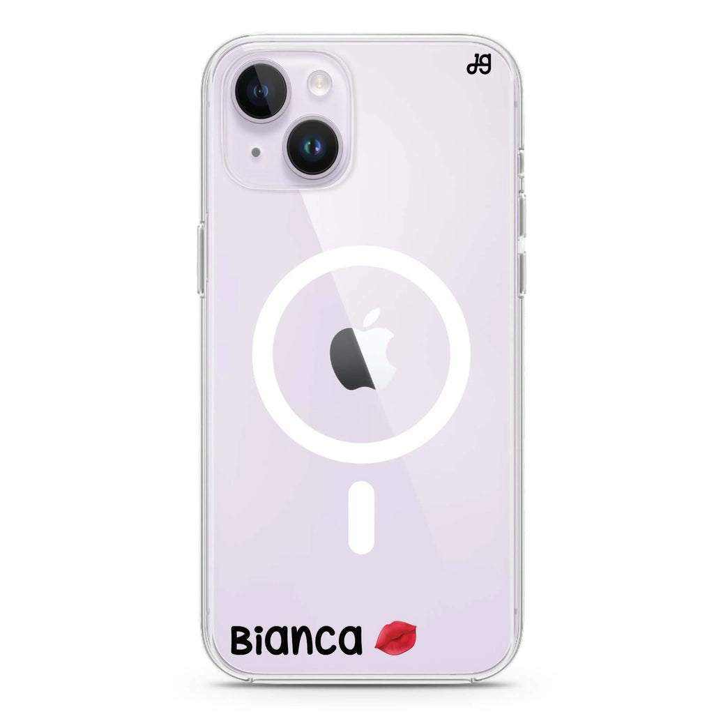 A Kiss iPhone 14 Plus Magsafe 兼容水晶透明保護殼