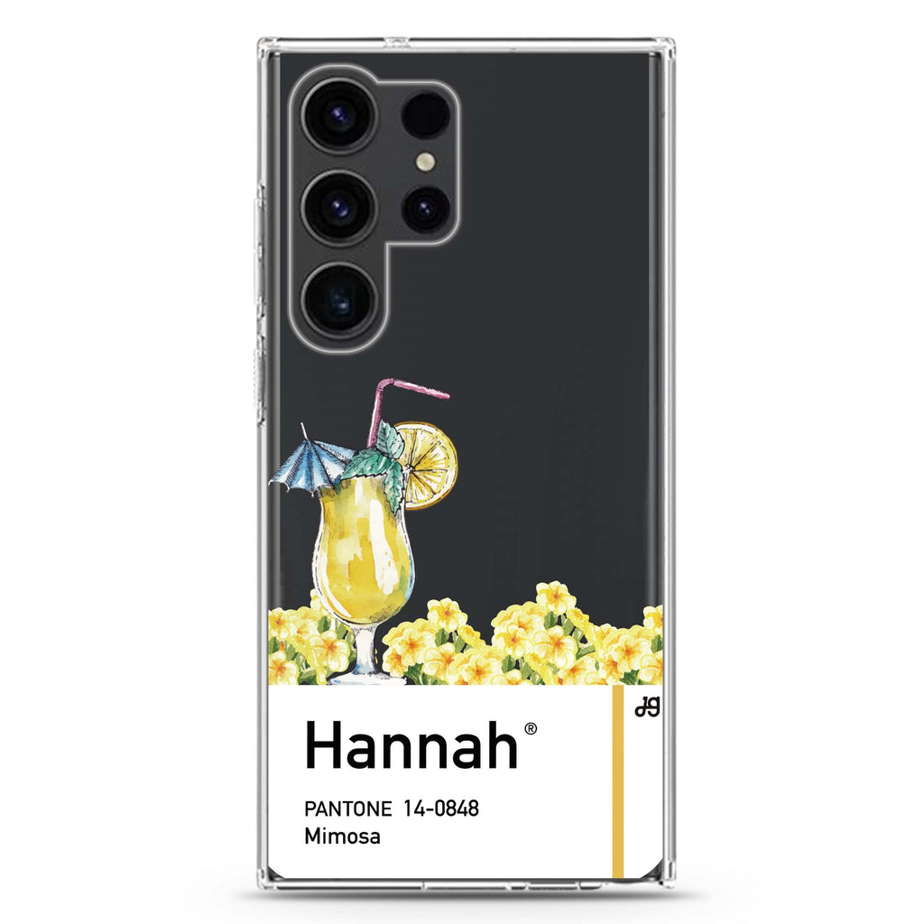 #14-0848 Mimosa I Samsung Galaxy Ultra 可加名字透明保護殼，適用 S26/S25/S24/S23 Ultra，圖1