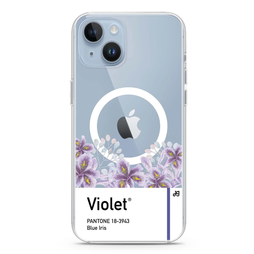 #18-3943 Blue Iris I iPhone 14 Magsafe 兼容水晶透明保護殼