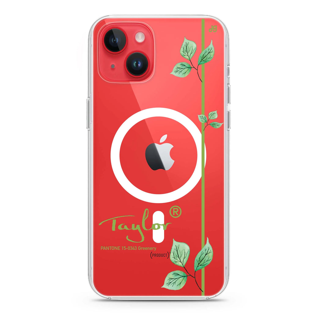 #15-0343 Greenery II iPhone 14 Plus Magsafe 兼容水晶透明保護殼