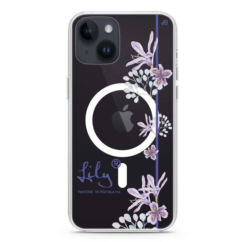 #18-3943 Blue Iris II iPhone 14 Plus Magsafe 兼容水晶透明保護殼