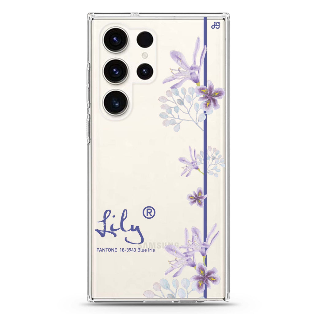 #18-3943 Blue Iris II Samsung Galaxy Ultra 可加名字透明保護殼，適用 S26/S25/S24/S23 Ultra，圖1