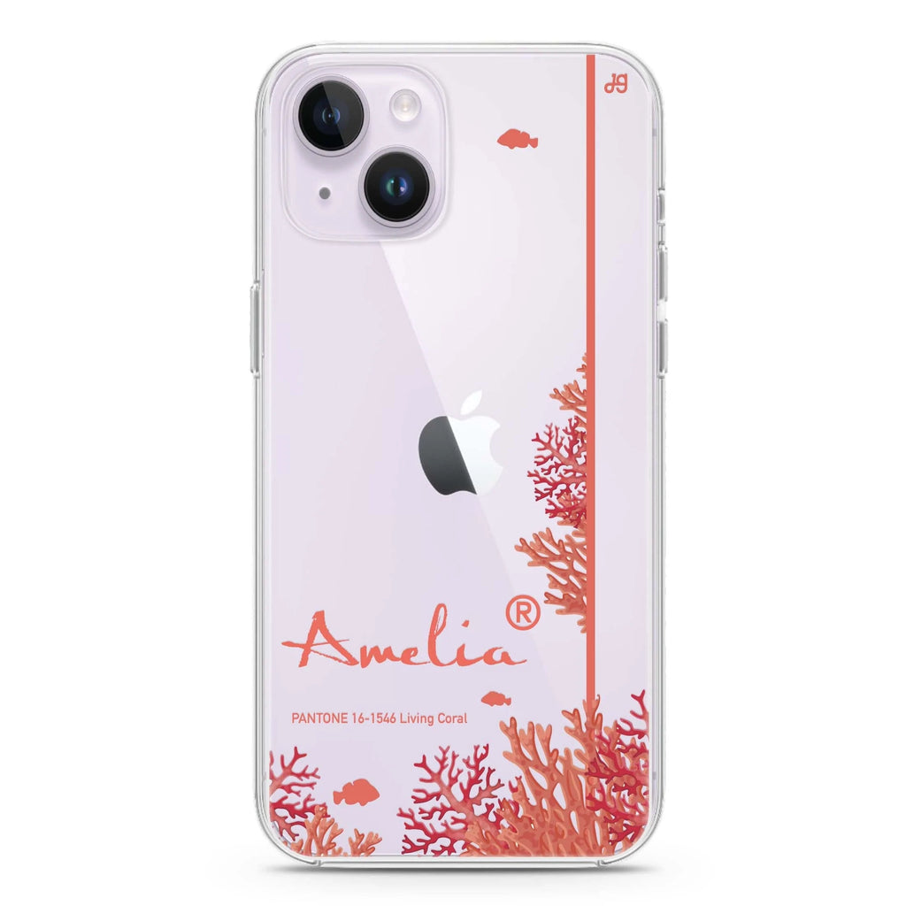 #16-1546 Living Coral II iPhone 14 plus 水晶透明保護殼