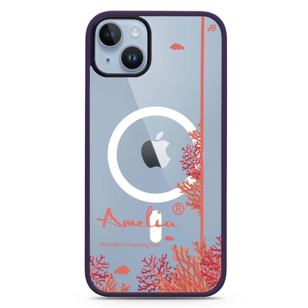 #16-1546 Living Coral II iPhone 14 Plus Magsafe 兼容防衝擊保護殼
