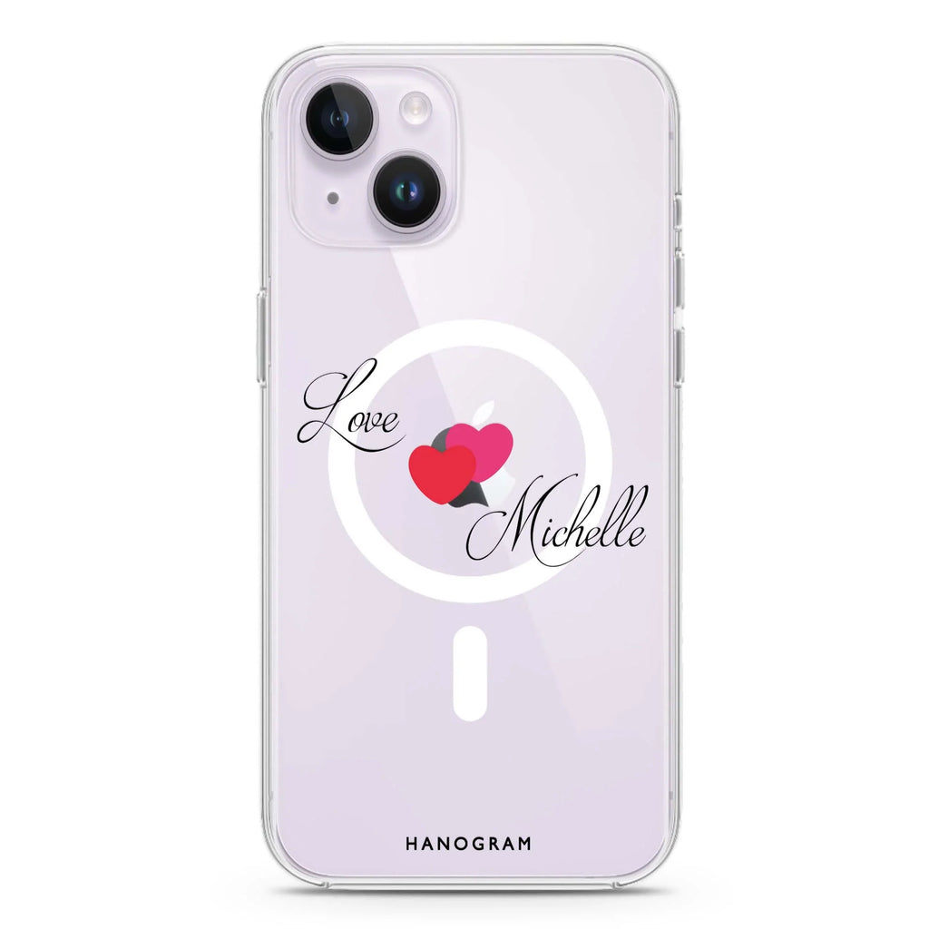 Sweet Heart iPhone 14 Magsafe 兼容水晶透明保護殼