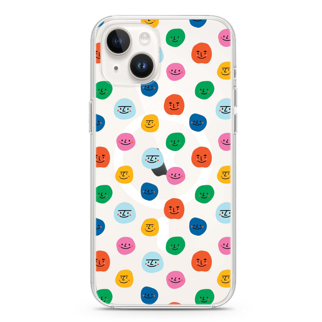 Make me smile iPhone 14 Magsafe 兼容水晶透明保護殼