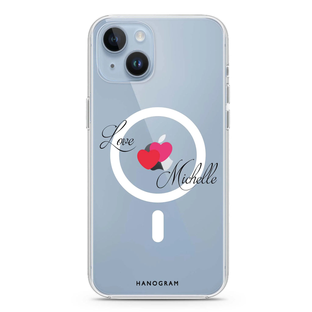 Sweet Heart iPhone 14 Plus Magsafe 兼容水晶透明保護殼