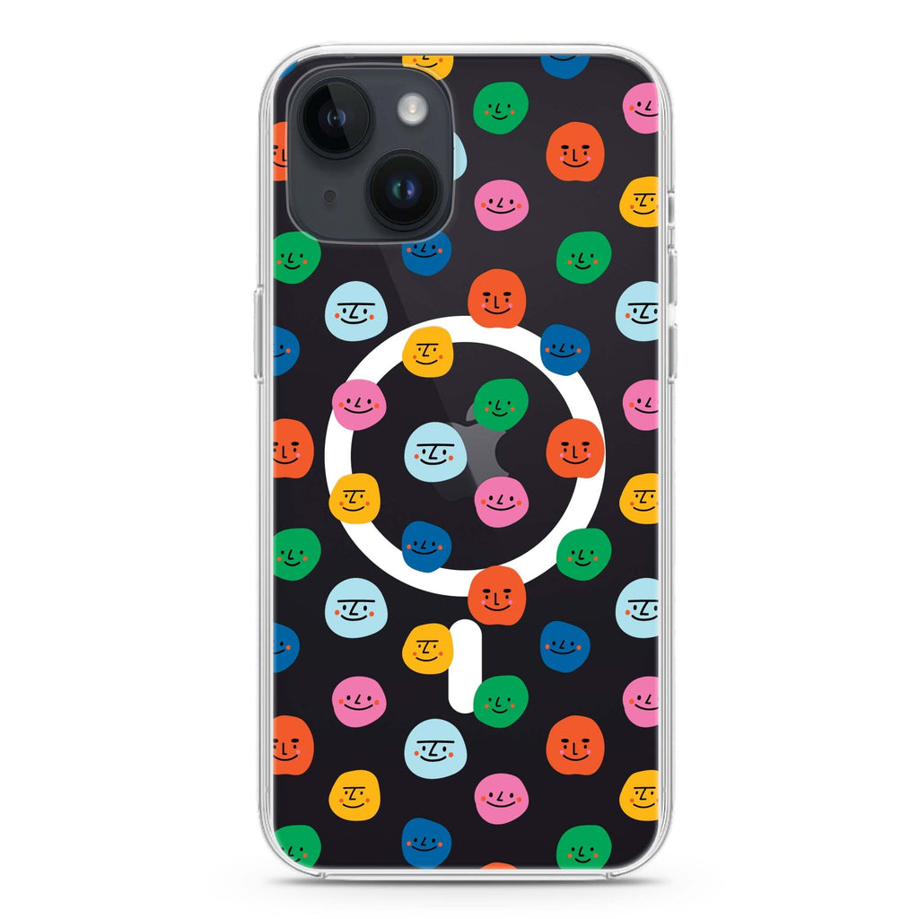 Make me smile iPhone 14 Plus Magsafe 兼容水晶透明保護殼