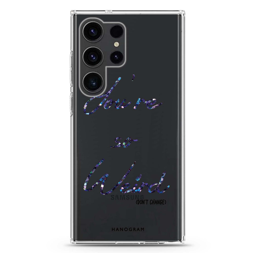 You're so Weired Samsung Galaxy Ultra 透明保護殼，適用 S26/S25/S24/S23 Ultra，圖1