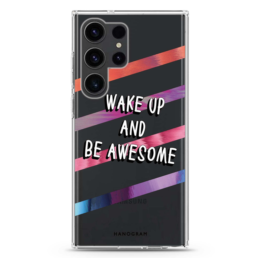 Wake up Samsung Galaxy Ultra 透明保護殼，適用 S26/S25/S24/S23 Ultra，圖1