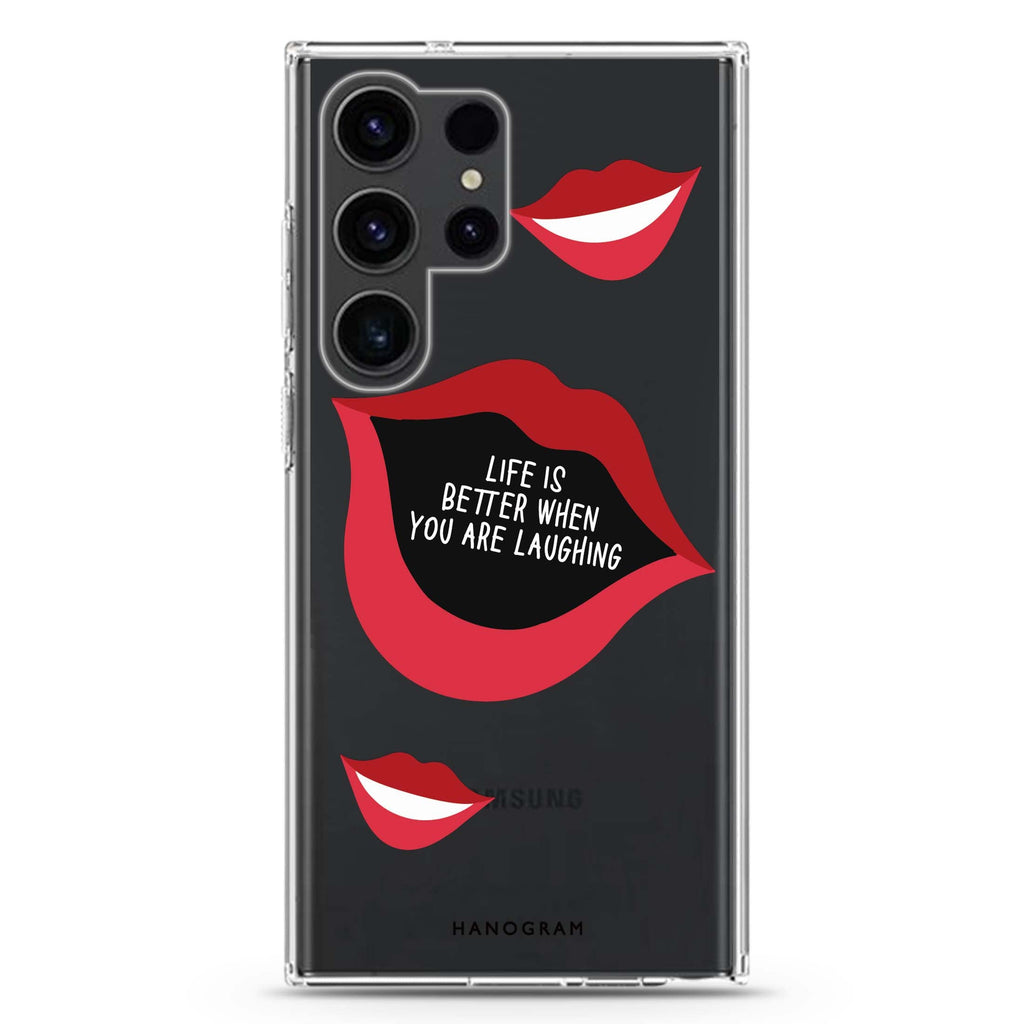 Laughing Samsung Galaxy Ultra 透明保護殼，適用 S26/S25/S24/S23 Ultra，圖1