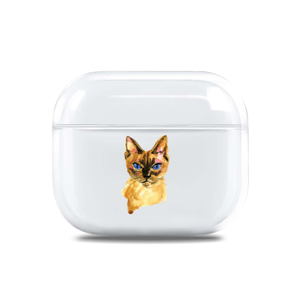 Watercolour Cat AirPods 透明保護殻