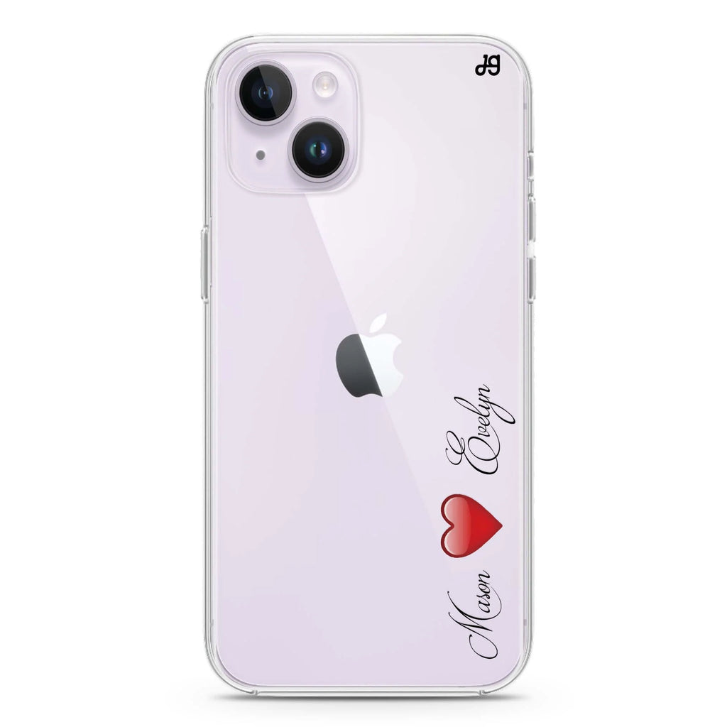 You & Me iPhone 14 plus 水晶透明保護殼