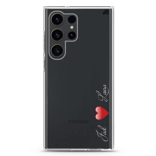 You & Me Samsung Galaxy Ultra 可加名字透明保護殼，適用 S26/S25/S24/S23 Ultra，圖1