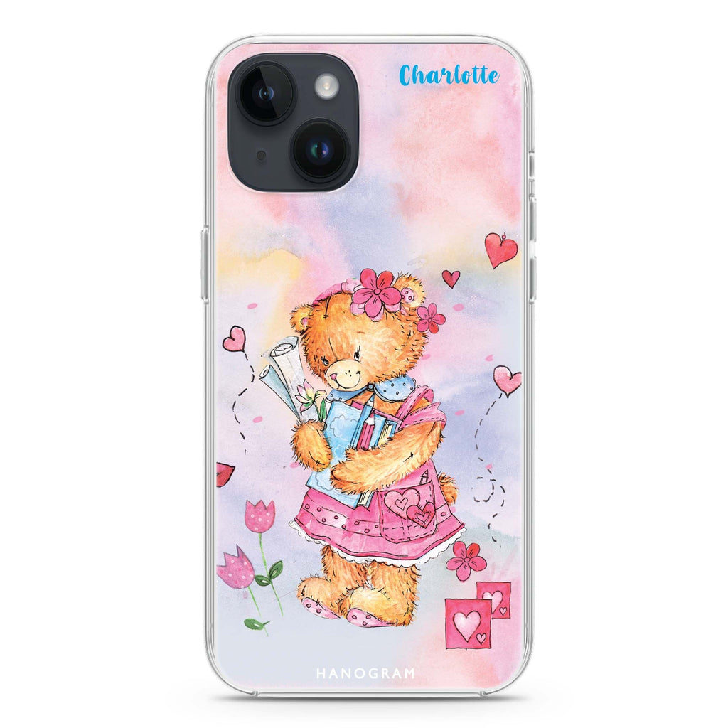 Sweet Heart Bear iPhone 14 plus 水晶透明保護殼