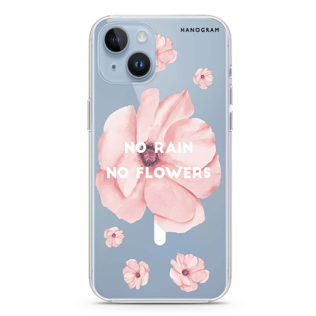 No rain No flowers iPhone 14 Plus Magsafe 兼容水晶透明保護殼