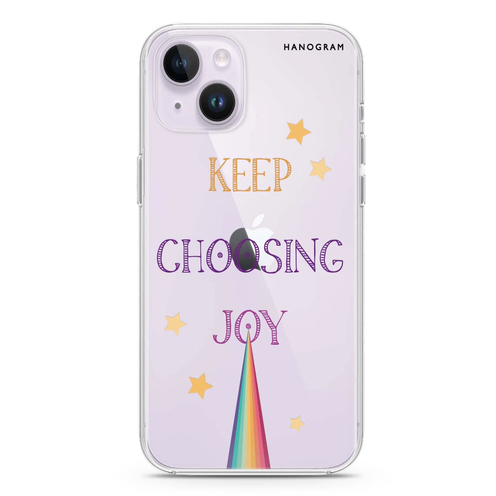 Keep choosing joy iPhone 14 plus 水晶透明保護殼