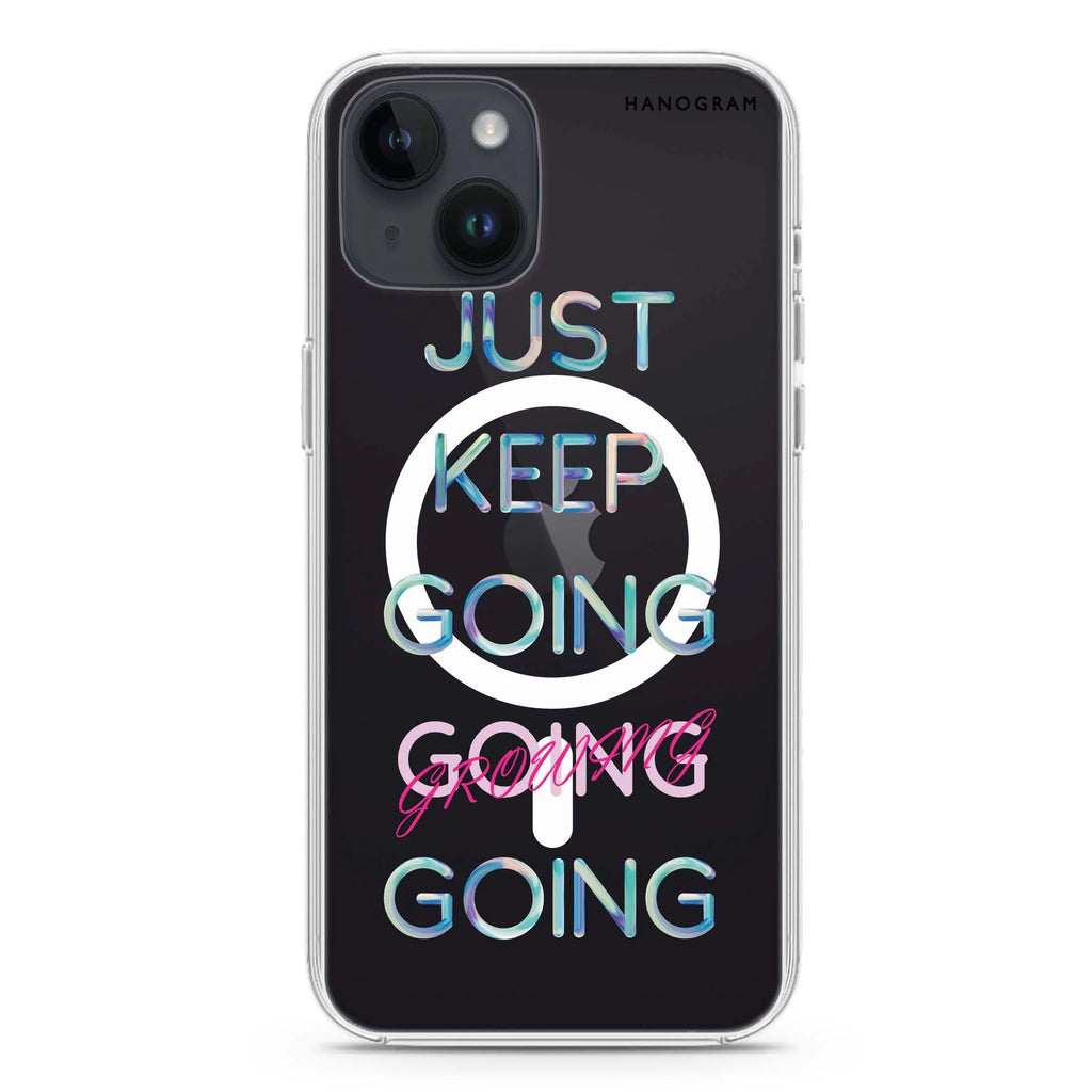 Keep Going iPhone 14 Plus Magsafe 兼容水晶透明保護殼