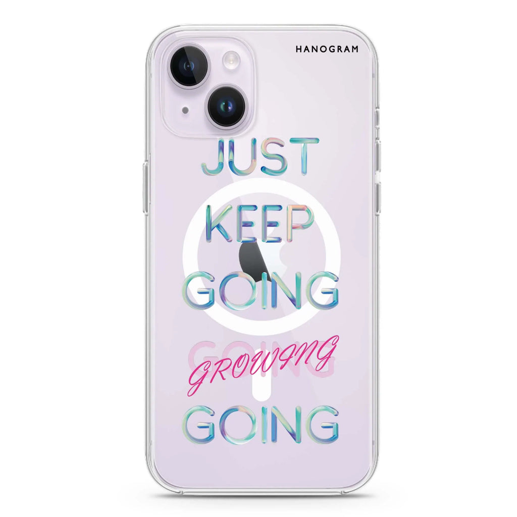 Keep Going iPhone 14 Magsafe 兼容水晶透明保護殼