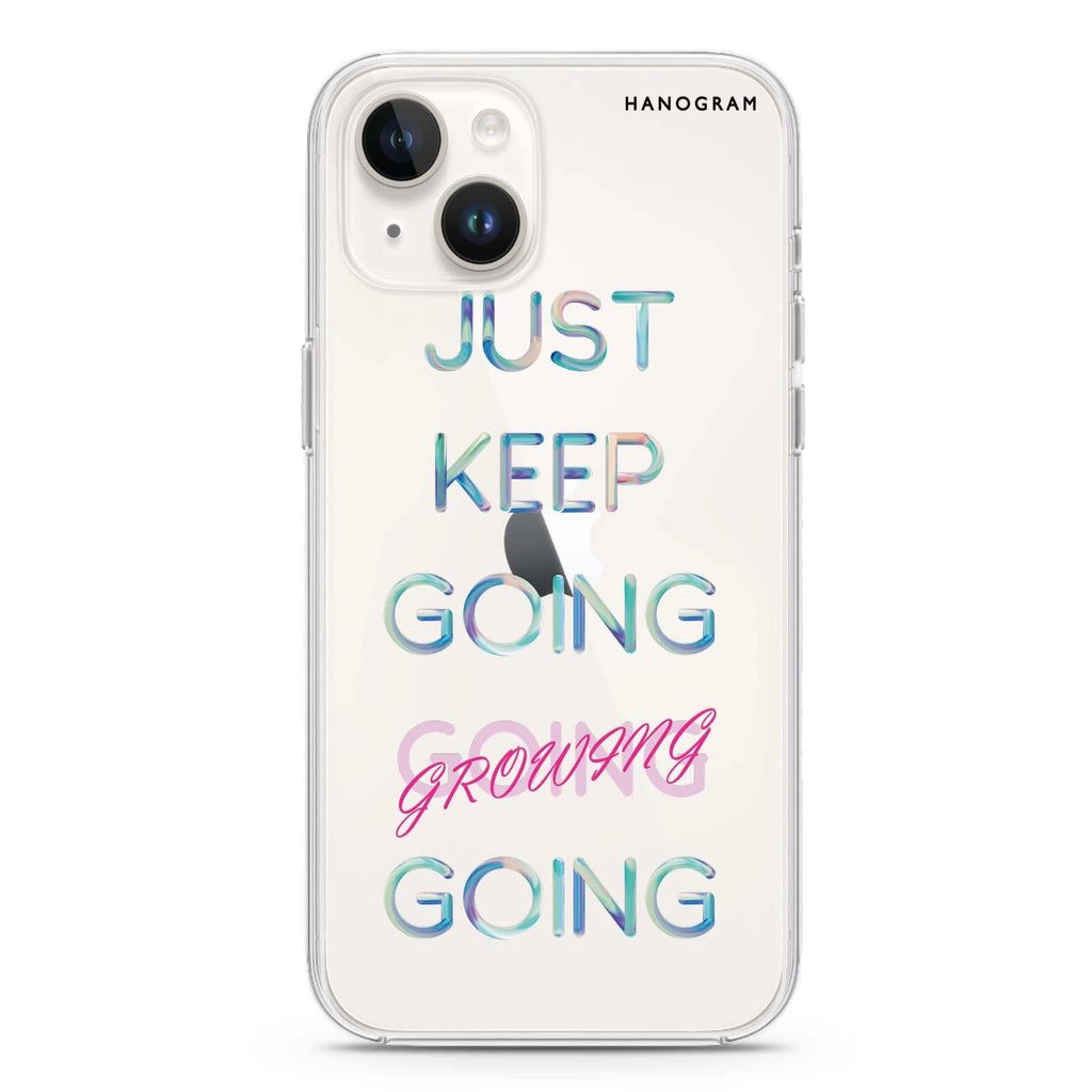 Keep Going iPhone 14 plus 水晶透明保護殼