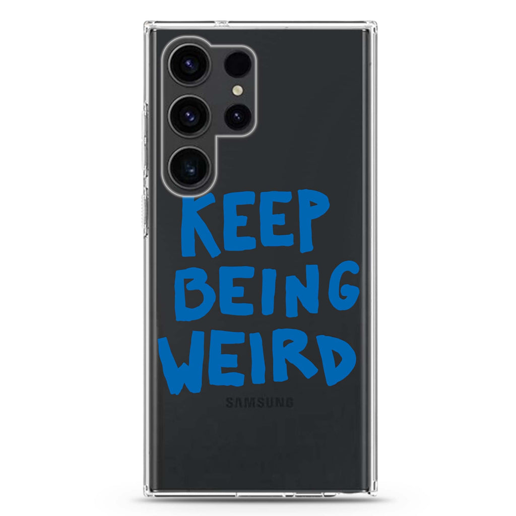 Keep Being Weird Samsung Galaxy Ultra 透明保護殼，適用 S26/S25/S24/S23 Ultra，圖1