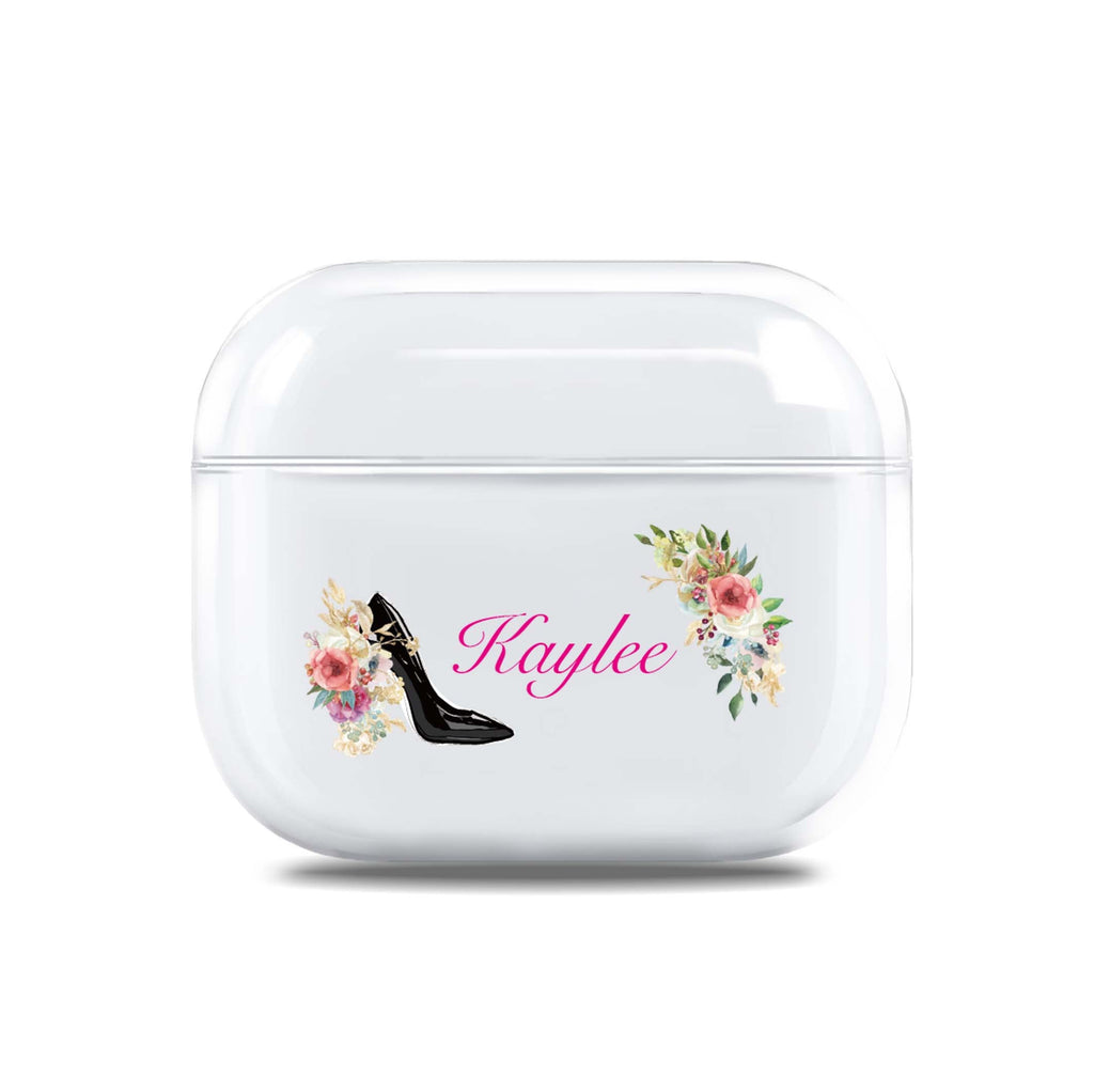 Romantic Pink Flowers AirPods 透明保護殻