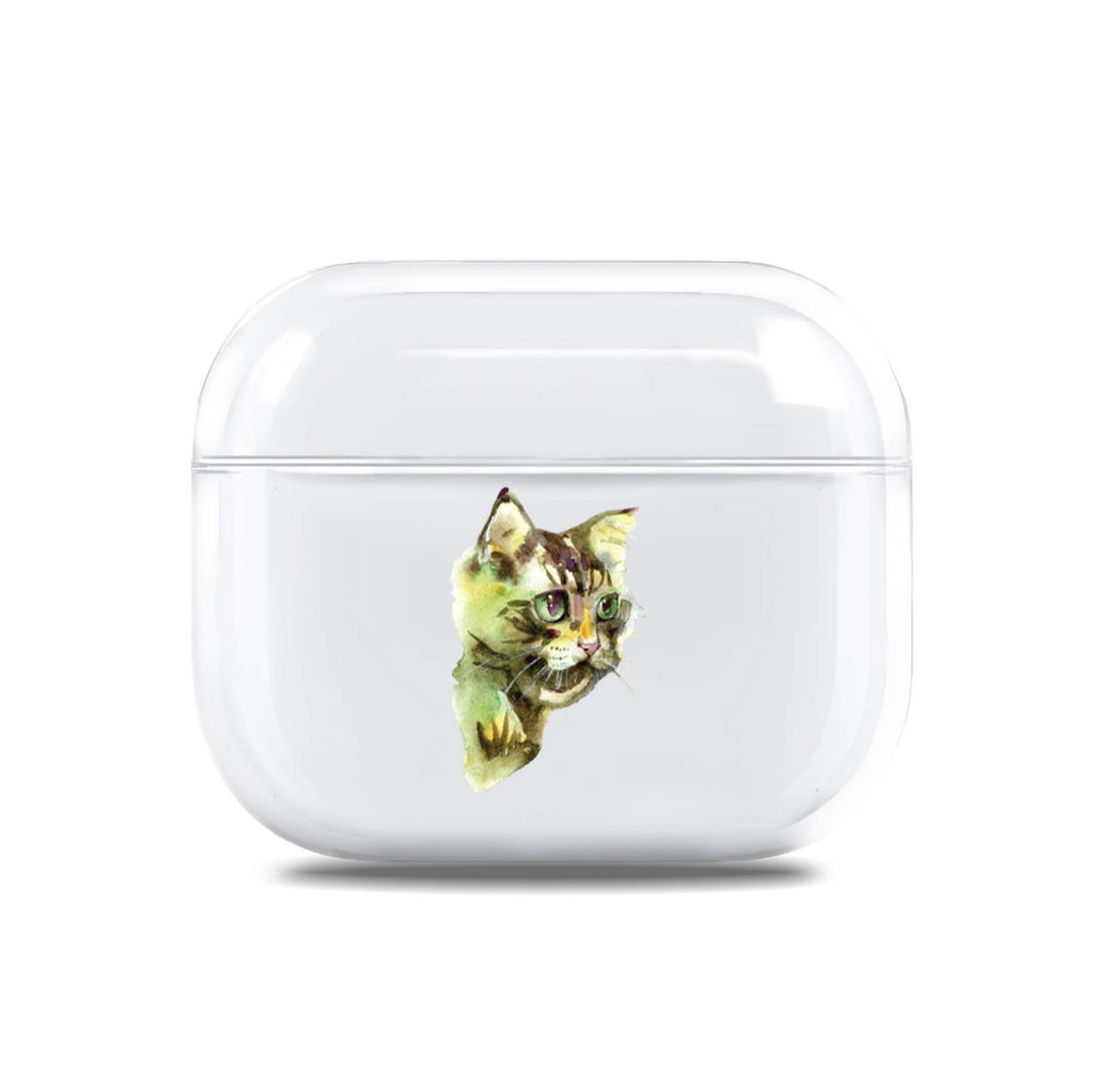 Watercolour Cat AirPods 透明保護殻