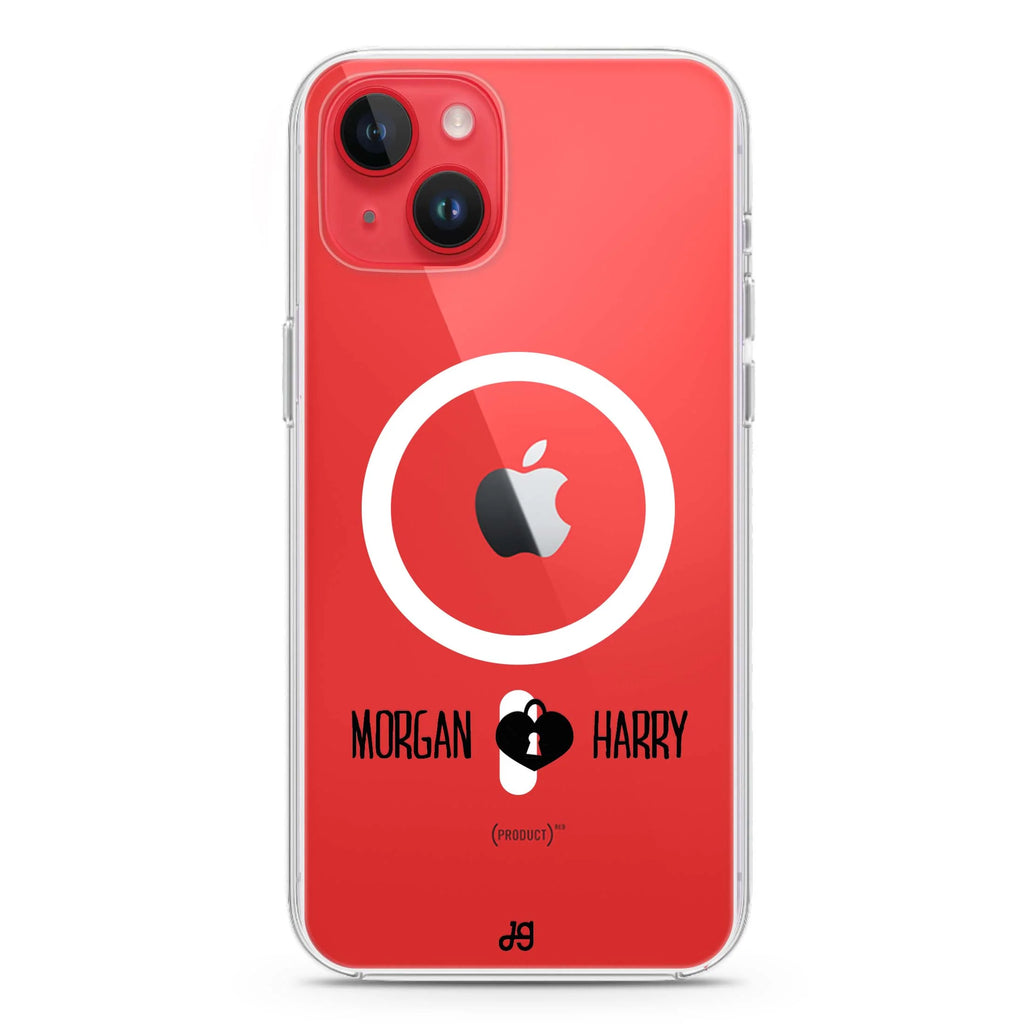 Love Lock iPhone 14 Plus Magsafe 兼容水晶透明保護殼